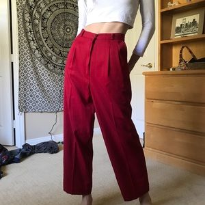 Red high waisted pants